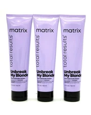 3 x Matrix Total Results Unbreak My Blonde Reviving Leave-In Treatment 5.1 oz.