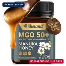 100 Certified Pure New Zealand Manuka Honey MGO 50 Raw Unpasteurized Natural