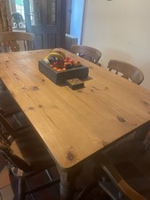 Pine Table And 6 Chairs Made In Leek Staffordshire