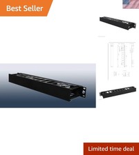 1U Horizontal Rack Mount Cable Management Unit with Panel Plastic 19" Rack Mount
