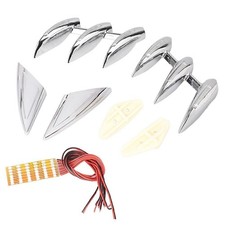 Chrome Fender Fork Tower Accents Set for Honda Goldwing GL1800 2001 - 2011