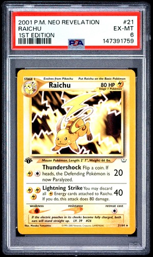 Raichu (Unlimited) graded PSA 6 for sale on eBay