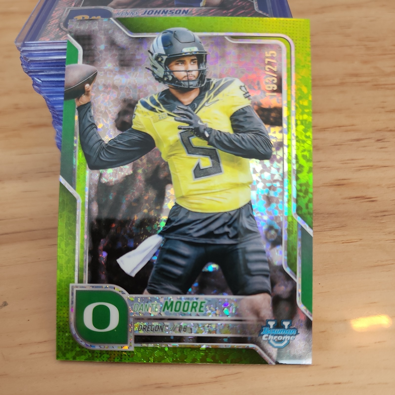 2025 Bowman U-Chrome - Dante Moore #137 Lime Green Mini-Diamond Refractor /275