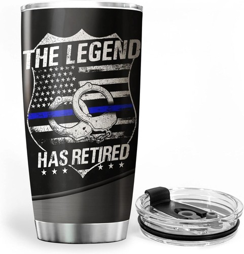 Retired Police Officer Tumbler USA 1 Count (Pack of 1), - Picture 3 of 8