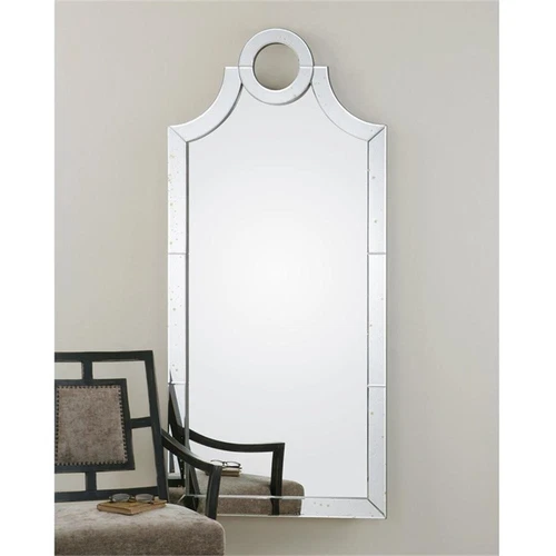 Uttermost Acacius Traditional MDF and Glass Arched Mirror in Silver - Picture 3 of 5
