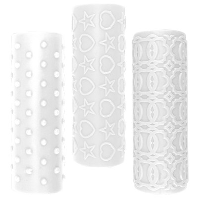  3 Pcs Clay Texture Roller -geprägter Stange Texturwalze Für Ton Tonbildzeuge