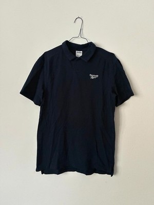 Reebok Classic Poloshirt Herren Gr. M Navy Dunkelblau Polohemd Kurzarm Neu