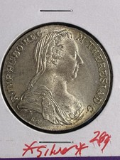 .752 SILVER OUNCE 28 GRAMS BU-M. THERESIA D G BURG CO TYR 1780X ARCHID AVST DUX