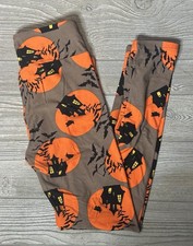 NEW LuLaRoe Leggings OS Halloween Spooky Haunted House Bats Witches