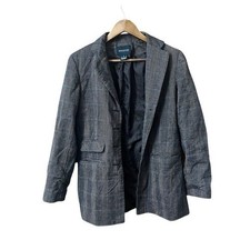 Vintage 90s Women s Blazer 6 Plaid Houndstooth Wool Oversized Office Staple