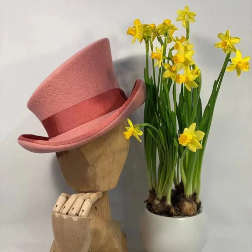 Kaschmir Mütze asymmetrisch Zylinder Unisex Steam Punk Wolle Party Kostüm Magic Cap - Bild 20 von 35