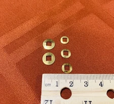 Antique Clock Parts- American Clock Hand Whashers With Square Hole (5 Pieces)