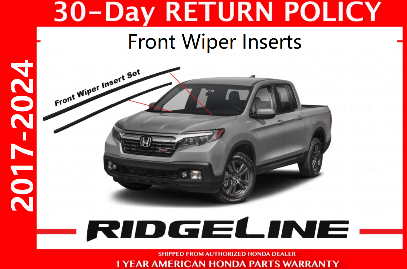 Genuine OEM Honda Ridgeline Wiper Inserts PAIR 20172025 eBay