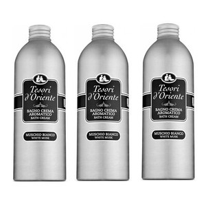 6x TESORI D'ORIENTE Vaso Muschio Bianco Bodycream – Cremiger Körperbalsam, 300 Ml Pro Dose