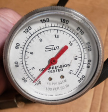 Vintage Sun Compression Tester Tool Sun 0338 0014 Instrument Gauge 0-300 Psi Vintage Sun Compression Tester Tool Sun 0338 0014 Instrument Gauge 0-300 Psi