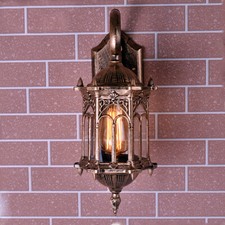 Antique Vintage Lantern Light Fixture Outdoor Waterproof Wall Sconce Porch Lamp
