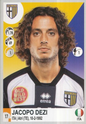 383 JACOPO DEZI # ITALIEN PARMA FUSSBALL STICKER PANINI FUSSBALLER 2021
