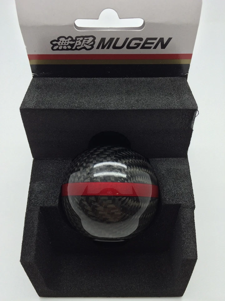 MUGEN CARBON FIBER RED 6 SPEED SHIFT GEAR KNOB HONDA CL7 CL9 FD2 FN2 DC5 S2000 - Image 2 of 4