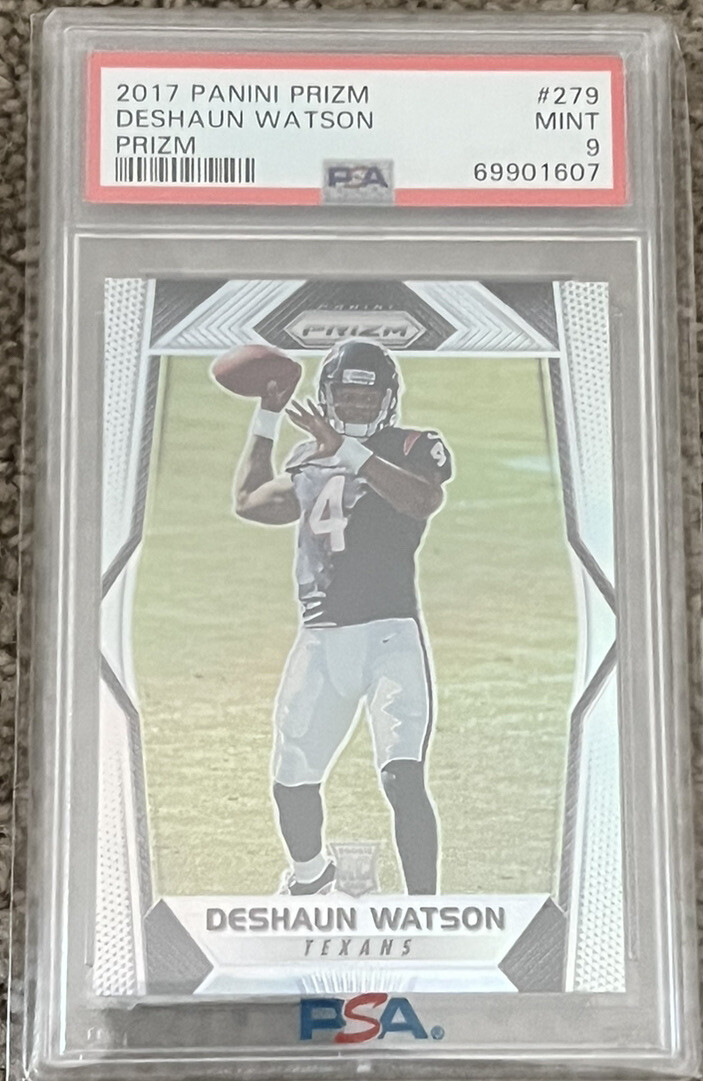 2017 DESHAUN WATSON PANINI PRIZM RC ROOKIE SILVER PRIZM #279 PSA 9 MINT