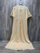 Vanity Fair Nightgown Size 36 PEACH Sheer Gown Vtg