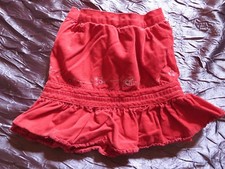 Cute Girls OshKosh Red Ruffle Corduroy Flower Skirt Size 2T Elastic Waist