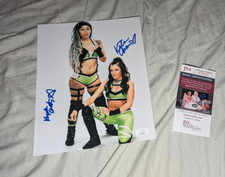 WWE TAG TEAM Kayden Carter & Katana Chance  SIGNED 8X10 PHOTO WITH JSA COA