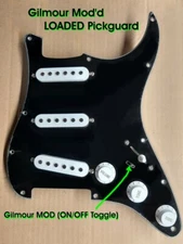 2025 Gilmour Style STRAT SSS 11-HOLE LOADED PICKGUARD w/ MOD ON/OFF Toggle
