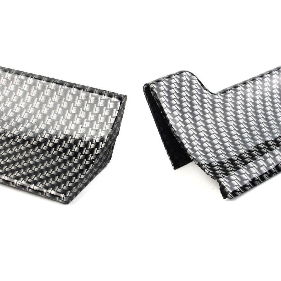3 Pcs Carbon Fiber PVC Car Rear Wing Lip Spoiler Tail Trunk Roof Trim ...