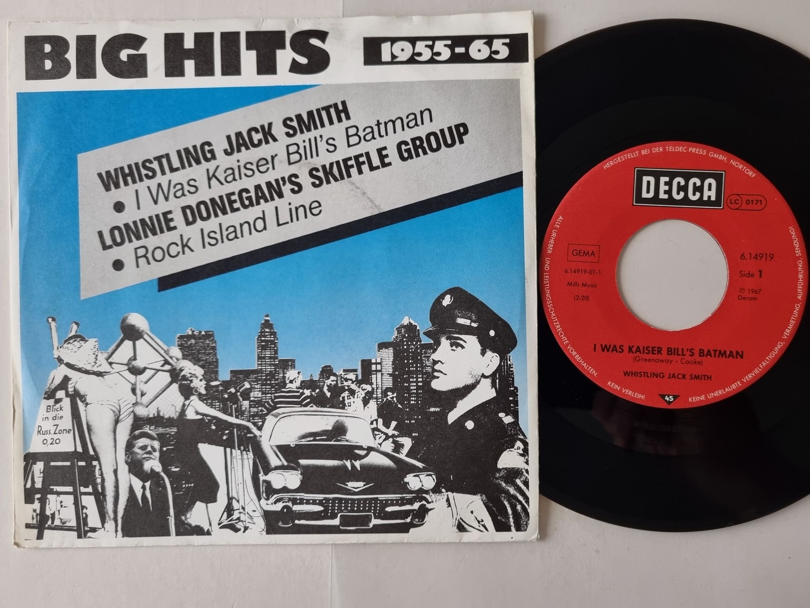 Whistling Jack Smith/ Lonnie Donegan's Skiffle Group - 7'' Vinyl Germany