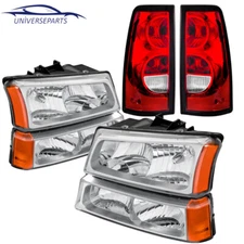 Set(6) Headlights &Tail Lights Assy For 2003-2006 Chevy Silverado 1500 2500 3500