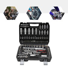 108pcs Ratchet Wrench Mechanics Tools Kit Metric 14 And 12 Drive Socket Set