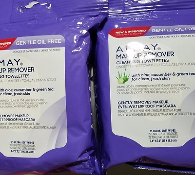 Almay Oil-Free Gentle Makeup Remover Cleansing Pre-Moistened Towelettes - 2 Pk 