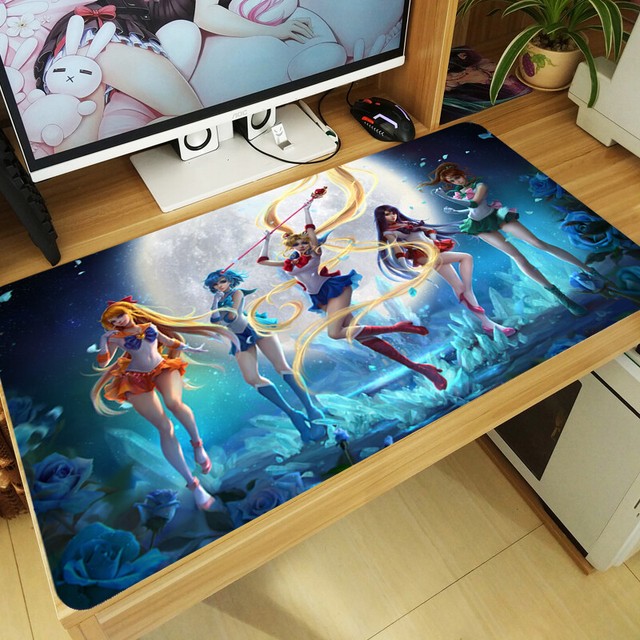Sailor Moon Large Mouse Pad Anime Girl Gaming Playmat Keyboard Mat Desk