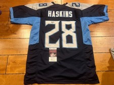 Hassan Haskins Tennessee Titans SIGNED FOOTBALL Jersey Size XL JSA