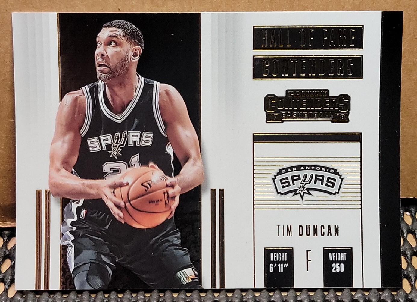 2017-18 Panini Hall of Fame Contenders #2 Tim Duncan San Antonio Spurs 