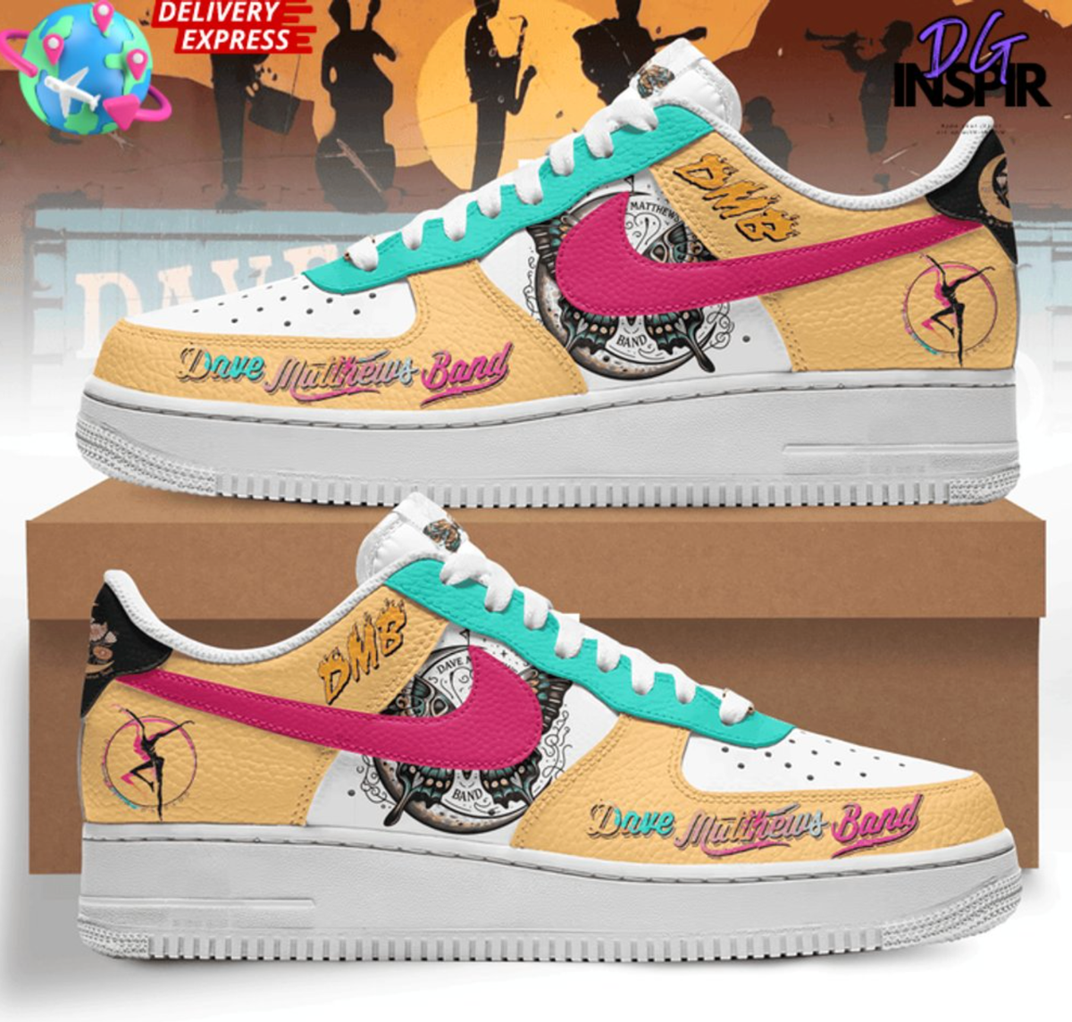 Dave Matthews Band Style Air Force Sneaker For Fans