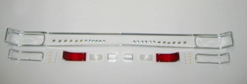 1966 CHEVELLE TAIL LIGHT LENS BEZELS REAR MOLDING AND RETAINER KIT COMPLETE!