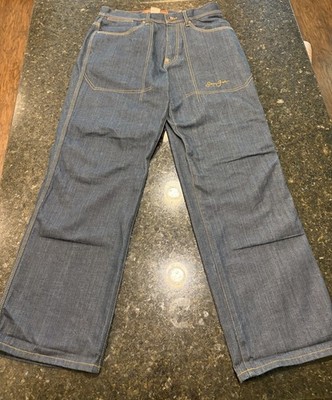 Sean John Denim Jeans Blue  Cotton Logo Embroidered Button Pockets Y2K