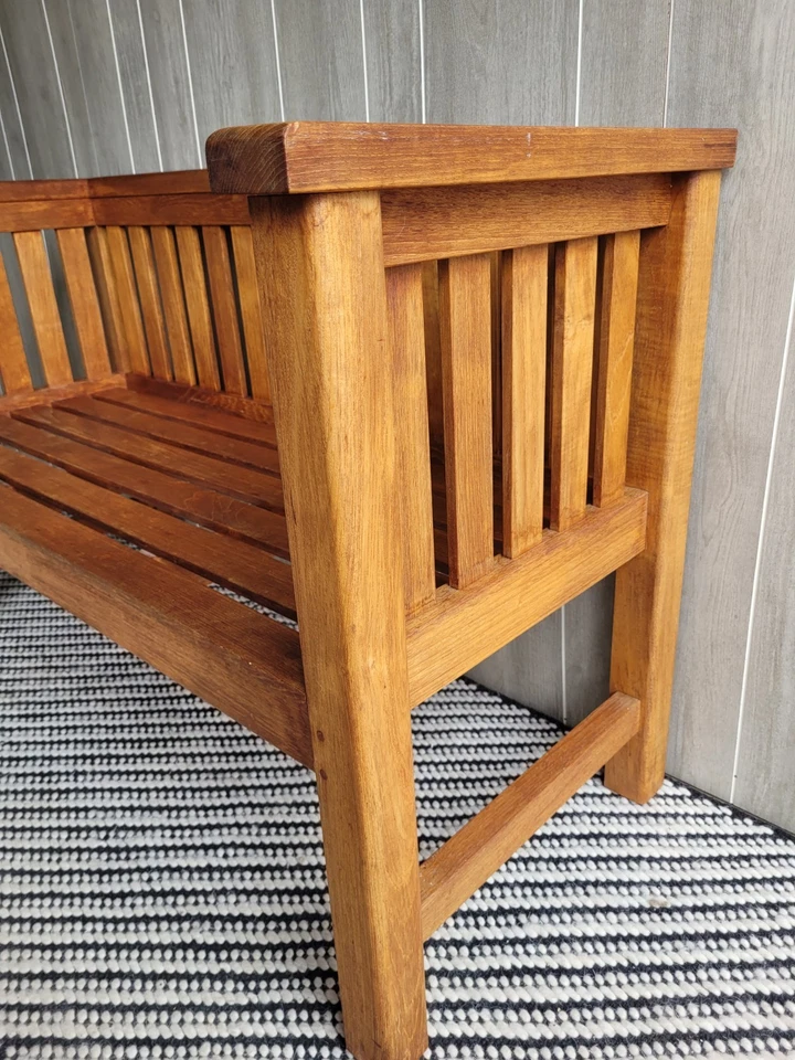 Barlow TYRIE Solid Teak Garden Bench Patio Furniture Outdoor Seating - Image 2 of 4