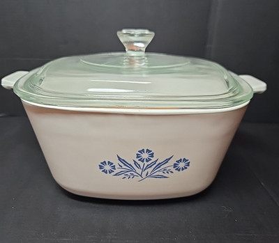 VTG 60's Corning Ware Blue Cornflower P-1 ¾-B Casserole Dish Original Pyrex Lid