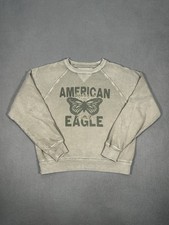 American Eagle Women’s Crewneck Sweatshirt Small Light Green Graphic Pullover