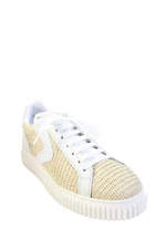 Voile Blanche Womens Straw Textured Lace Up Lipari Sneakers White Size EUR 41