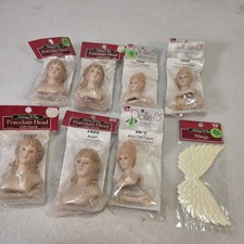 Mangelsens Doll Porcelain Heads Hands Lot of 7