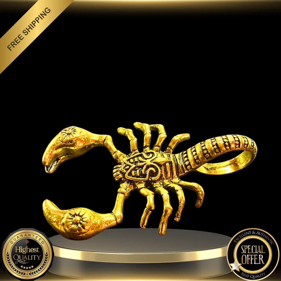 Роскошный смелый золотой и черный тон скорпион подвеска - унисекс хип-хоп Streetwear - Изображение 3 из 4