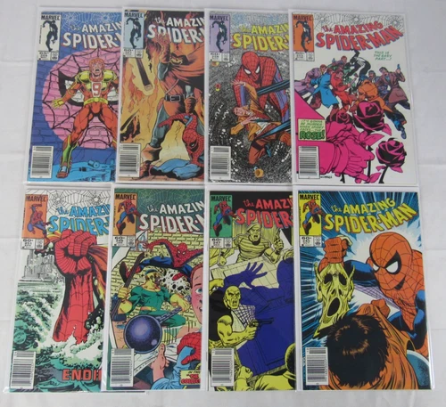 Amazing Spider-Man Newsstand Lot 245 247 248 251 253 258 261 264 VF/VF+ ST651