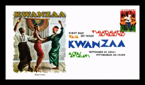 US COVER PANDA CACHET FIRST DAY OF ISSUE PICTORIAL CANCEL KWANZAA