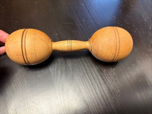Antique Wooden Dumbbell 