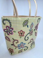 Bueno Floral Embroidered Handbag Tote New Condition Beach Tote