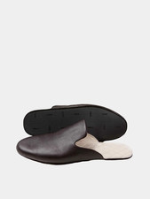 Mens leather slippers Brown Voyager - Perfect handmade gift by Saint Shalih