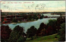 Postcard POWER PLANT SCENE Appleton Wisconsin WI o/19 AM3246